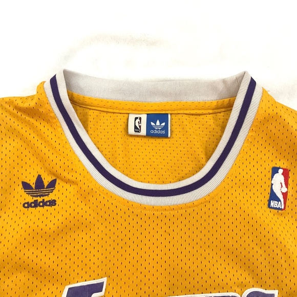 Adidas Hardwood Classics Los Angeles Lakers #32 Magic Johnson jersey Sz Large +2 - Picture 9 of 14